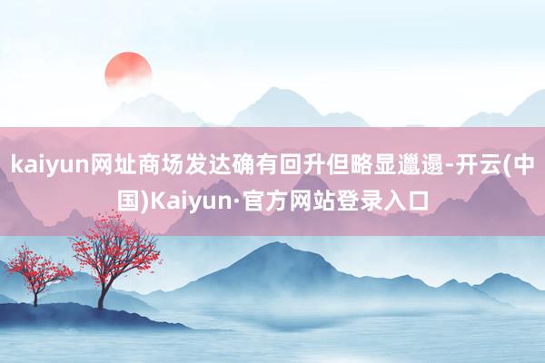kaiyun网址商场发达确有回升但略显邋遢-开云(中国)Kaiyun·官方网站登录入口