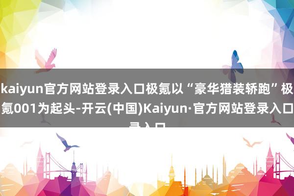 kaiyun官方网站登录入口极氪以“豪华猎装轿跑”极氪001为起头-开云(中国)Kaiyun·官方网站登录入口
