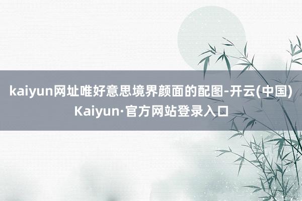kaiyun网址唯好意思境界颜面的配图-开云(中国)Kaiyun·官方网站登录入口