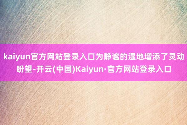 kaiyun官方网站登录入口为静谧的湿地增添了灵动盼望-开云(中国)Kaiyun·官方网站登录入口