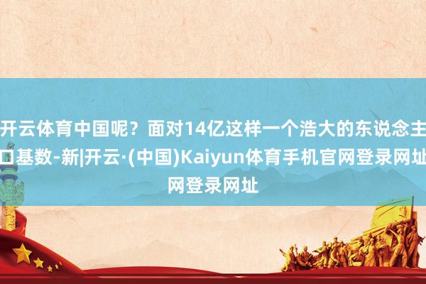 开云体育中国呢？面对14亿这样一个浩大的东说念主口基数-新|